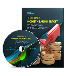 Видеокурс Практика монетизации блога: от раскрутки до реальных денег (Борисов Александр, WebForMySelf)