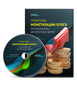 Видеокурс Практика монетизации блога: от раскрутки до реальных денег (Борисов Александр, WebForMySelf)