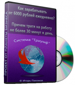 Видеокурс Система - Триумф заработок от 6000 руб (Игорь Пахомов, Glopart)