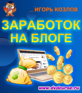 Курс Заработок на блоге - это продажи (Игорь Козлов, Издательство Info-dvd)