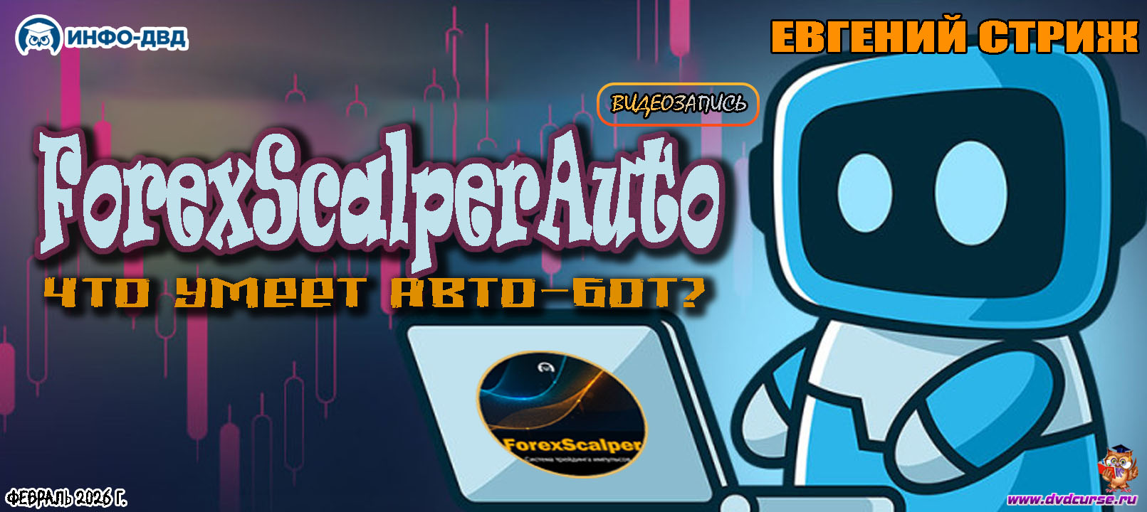 Видеозапись Что умеет авто-бот ForexScalperAuto - Евгений Стриж, Издательство Info-DVD