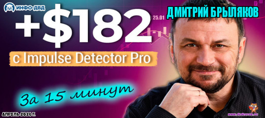 Видеозапись Impulse Detector. 4 апреля: 15 минут и +$182 - Дмитрий Брыляков, Издательство Info-DVD