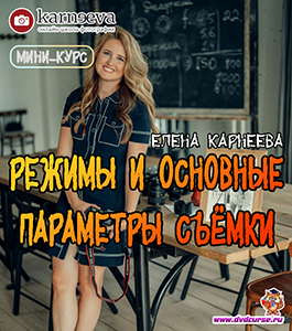 Видеокурс Режимы и основные параметры съёмки (Елена Карнеева, Школа фотографии Елены Карнеевой)