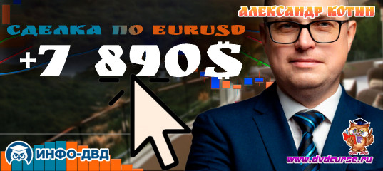 Видеозапись Сделка по EURUSD +7 890$ по системе Билла Вильямса - Александр Котин, Издательство Info-DVD Видеозапись Сделка по EURUSD +7 890$ по системе Билла Вильямса - Александр Котин, Издательство Info-DVD