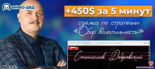 Видеозапись 450$ за 5 минут: запись сделки во время торгов - Станислав Добровский, Издательство Info-DVD Видеозапись 450$ за 5 минут: запись сделки во время торгов - Станислав Добровский, Издательство Info-DVD